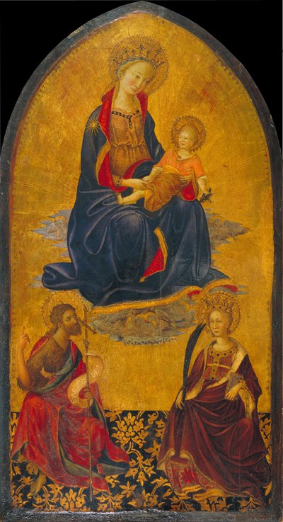 Aanbidding van de Maagd en het Kind door Sint Jan de Doper en Sint Catharina door Saint John